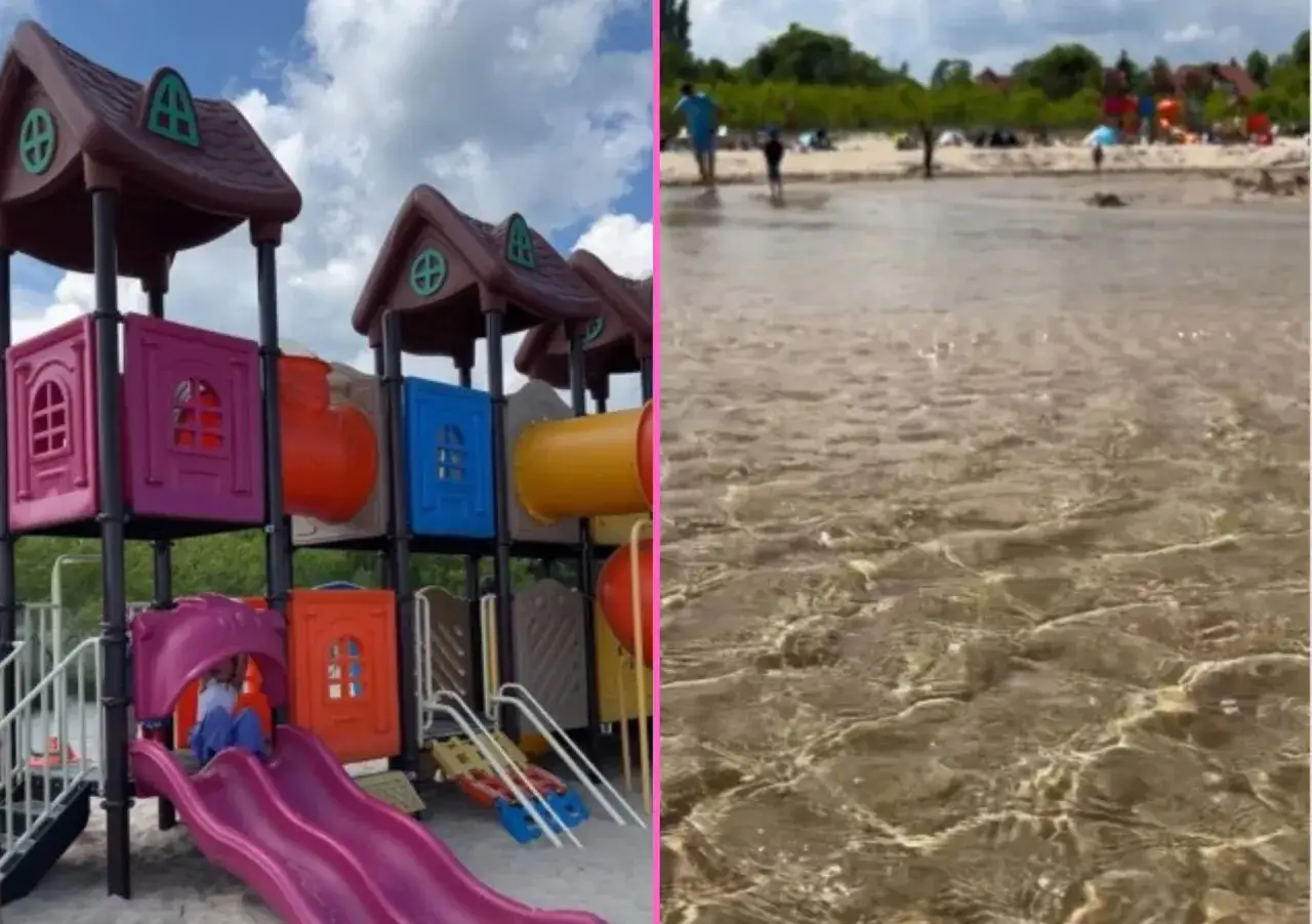 Kolorowy plac zabaw i spokojne morze – idealne miejsce, gdzie nad morze z dzieckiem.